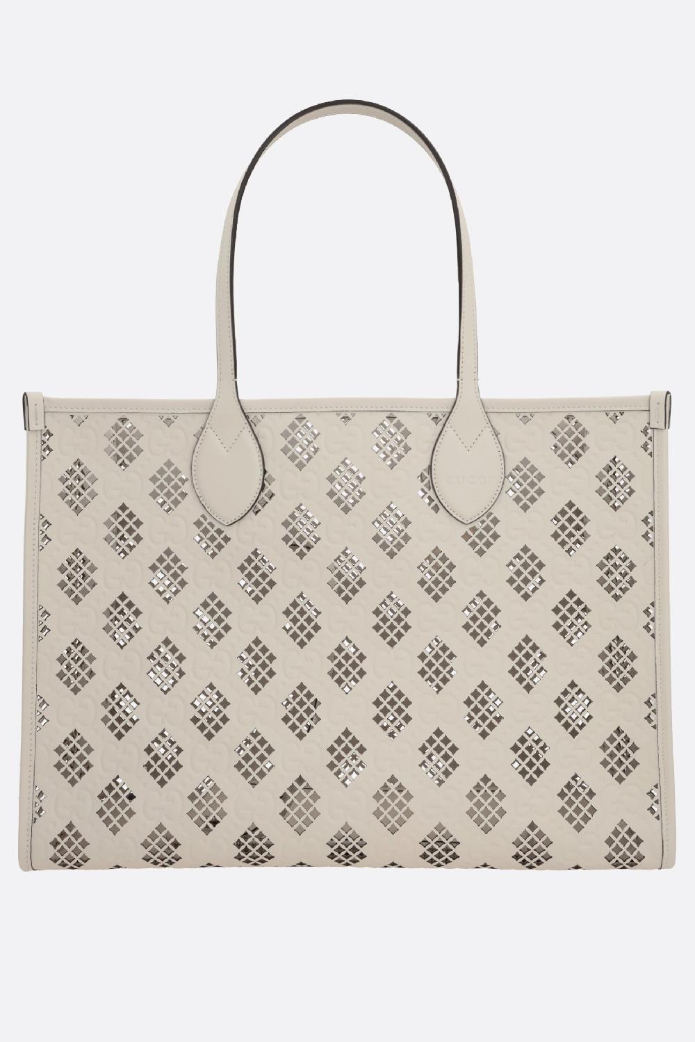 GUCCI Borsa Tote In Pelle GG Laser-cut