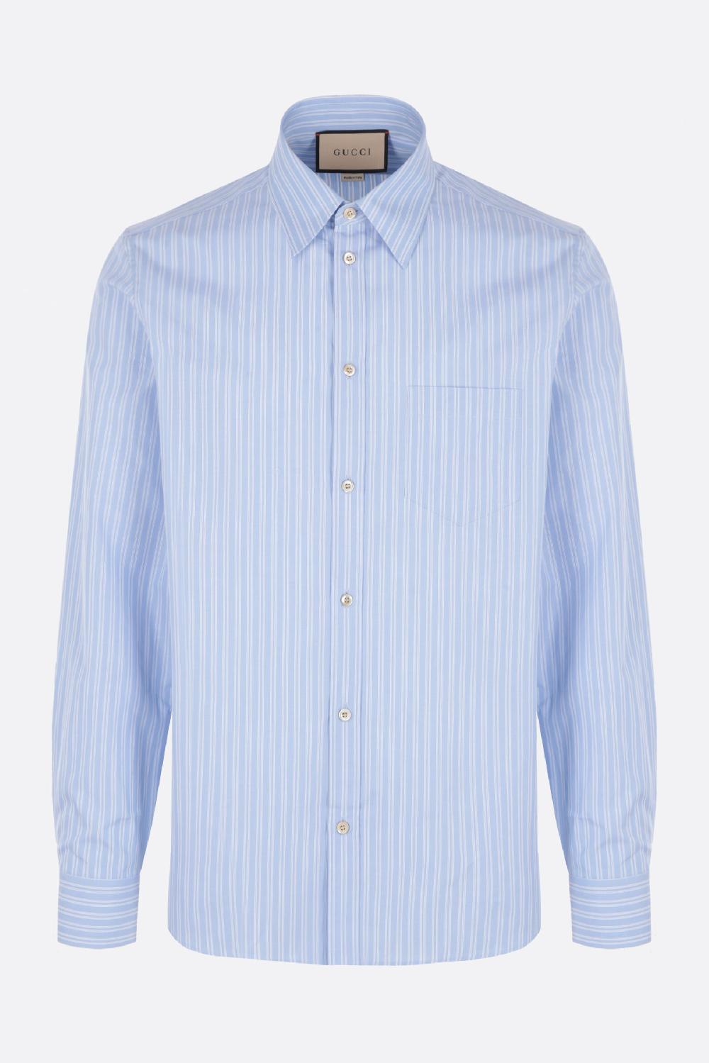 GUCCI camicia boxy-fit a righe in popeline