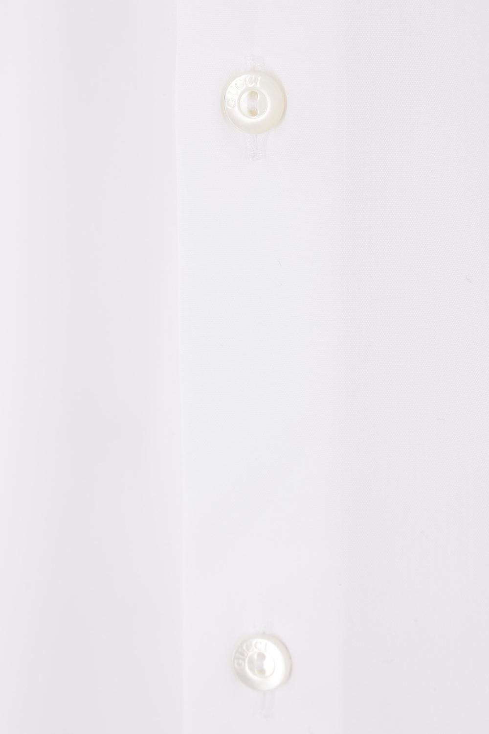 GUCCI Camicia In Popeline Stretch Ricamo Ape