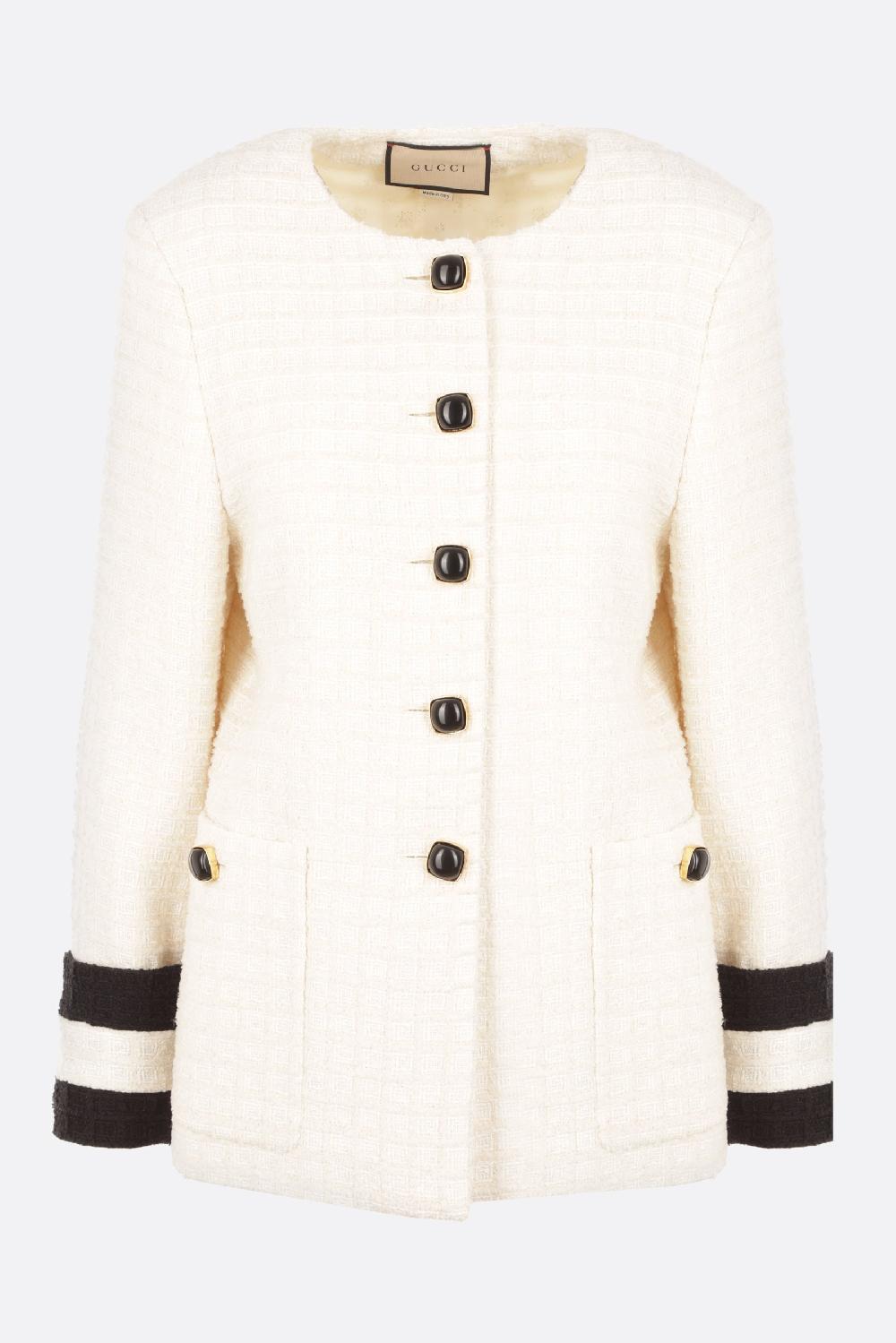 GUCCI camicia monopetto in tweed