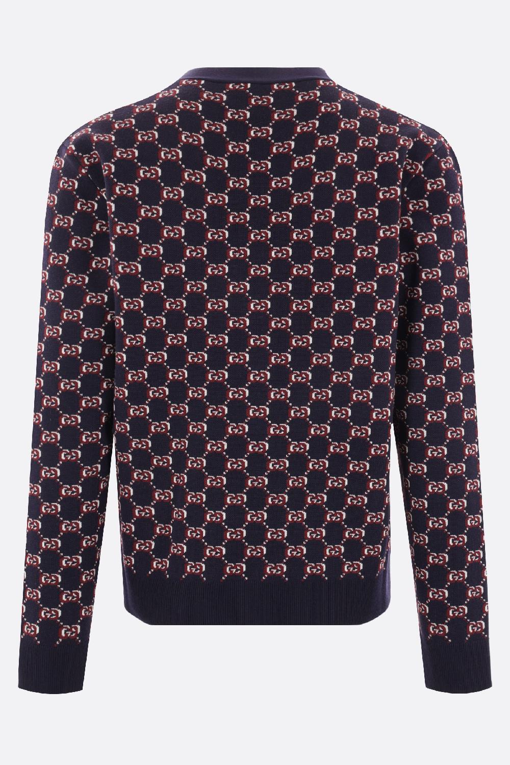 GUCCI Cardigan In Jacquard GG Shadow