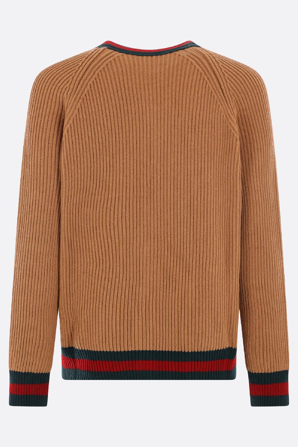 GUCCI Cardigan In Lana Intarsi Web