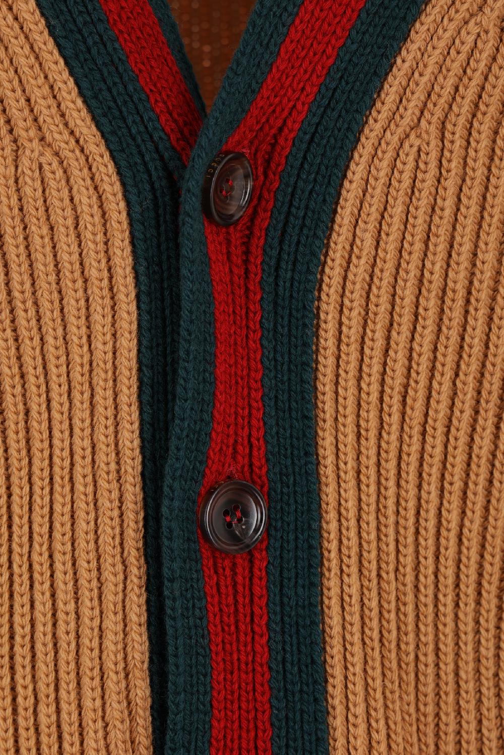 GUCCI Cardigan In Lana Intarsi Web
