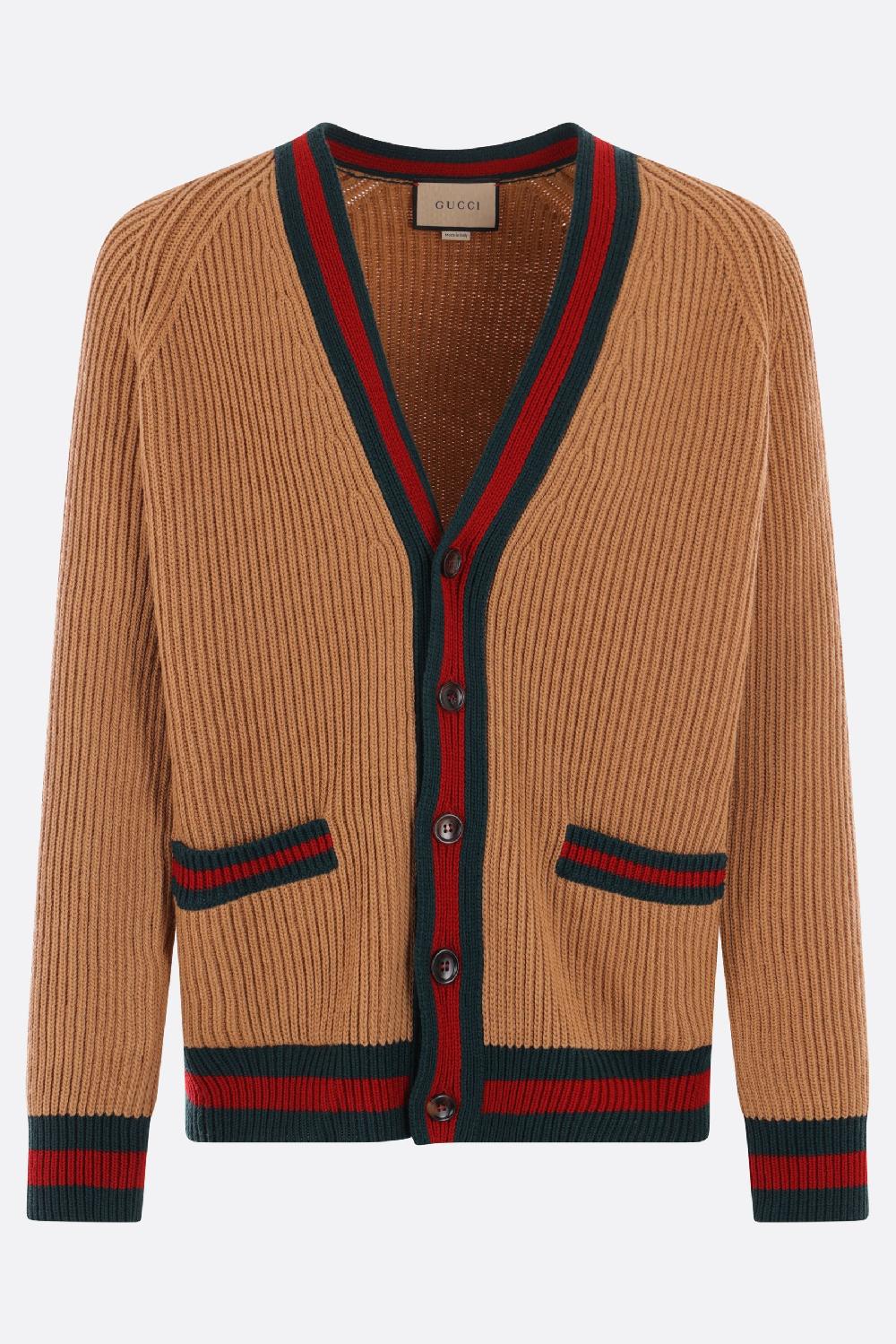 GUCCI cardigan in lana intarsi Web