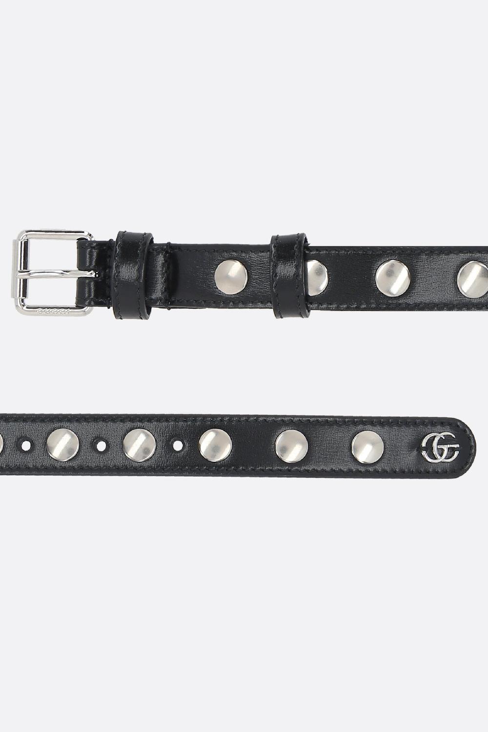 GUCCI Cintura In Pelle Liscia Con Borchie