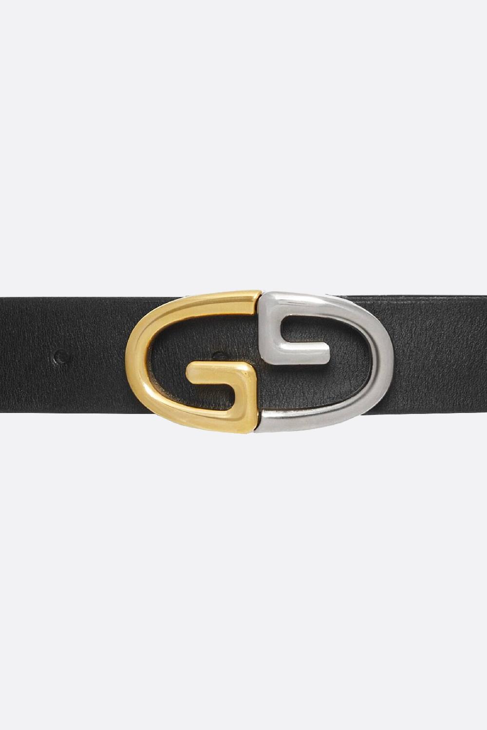 GUCCI Cintura In Pelle Liscia Con Fibbia GG