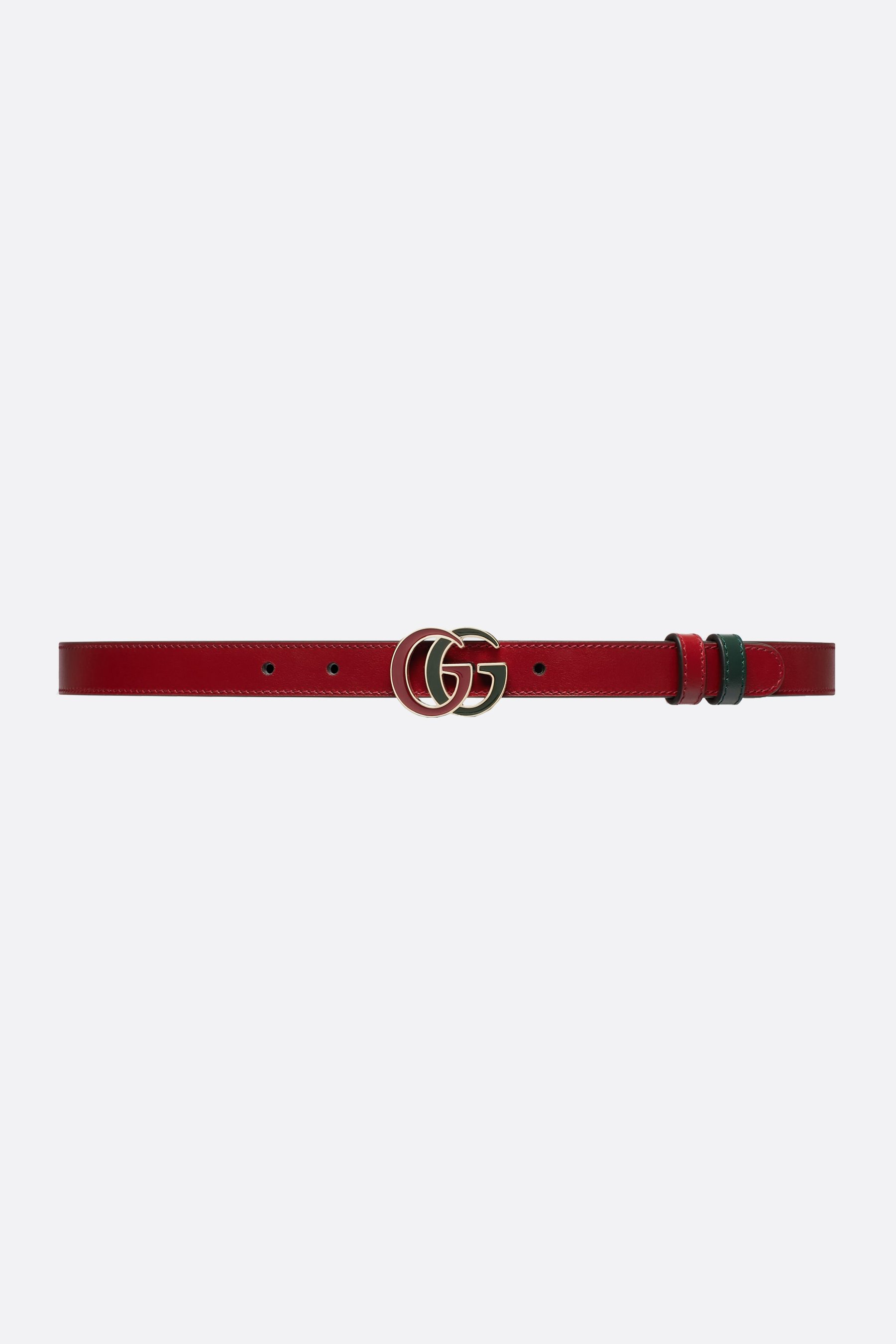 GUCCI cintura sottile reversibile GG Marmont