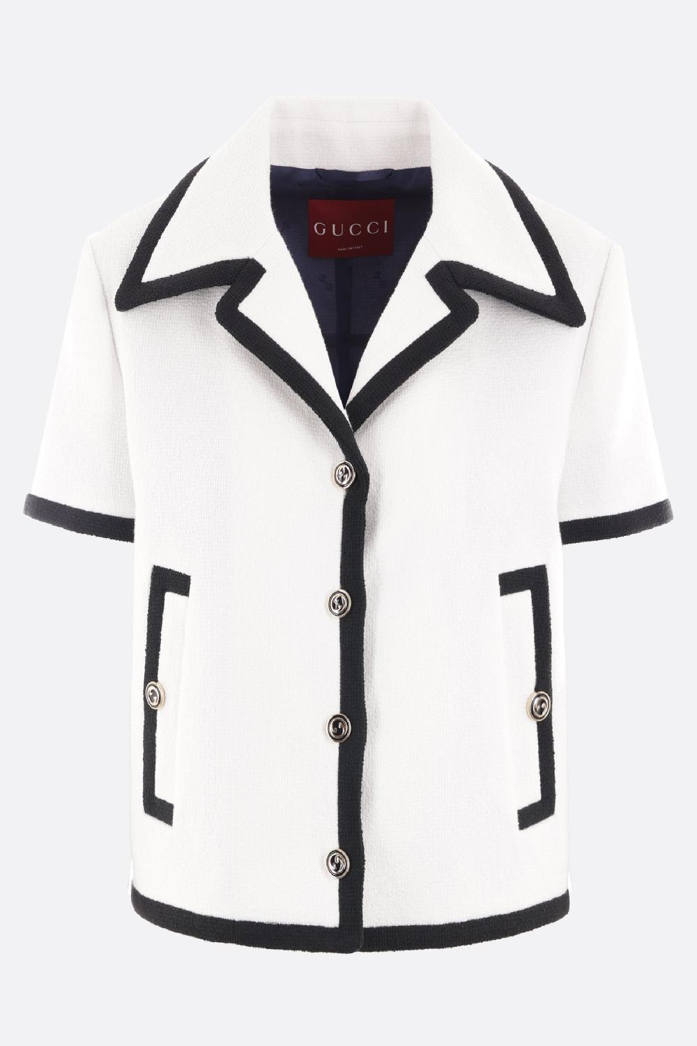 GUCCI giacca a maniche corte in tweed