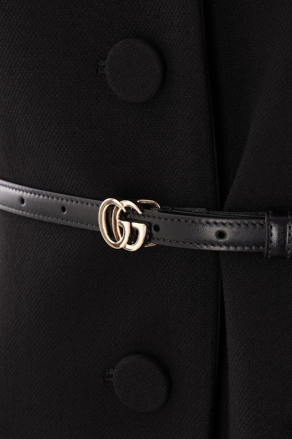 GUCCI Giacca In Crepe Di Lana Con Cintura