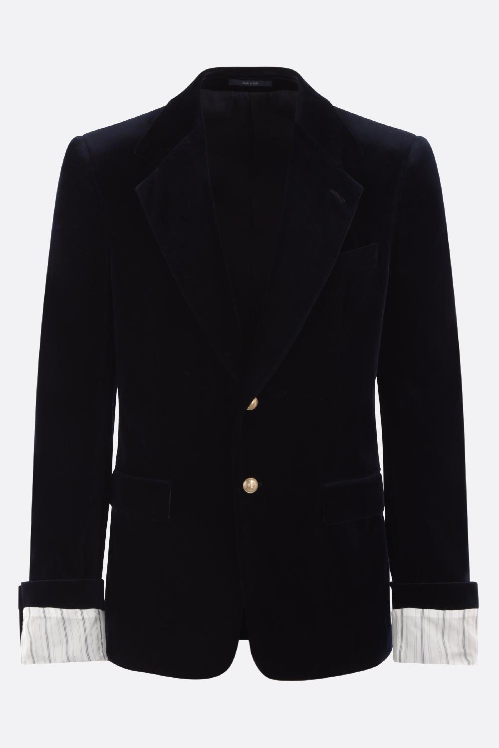 GUCCI giacca monopetto in velluto