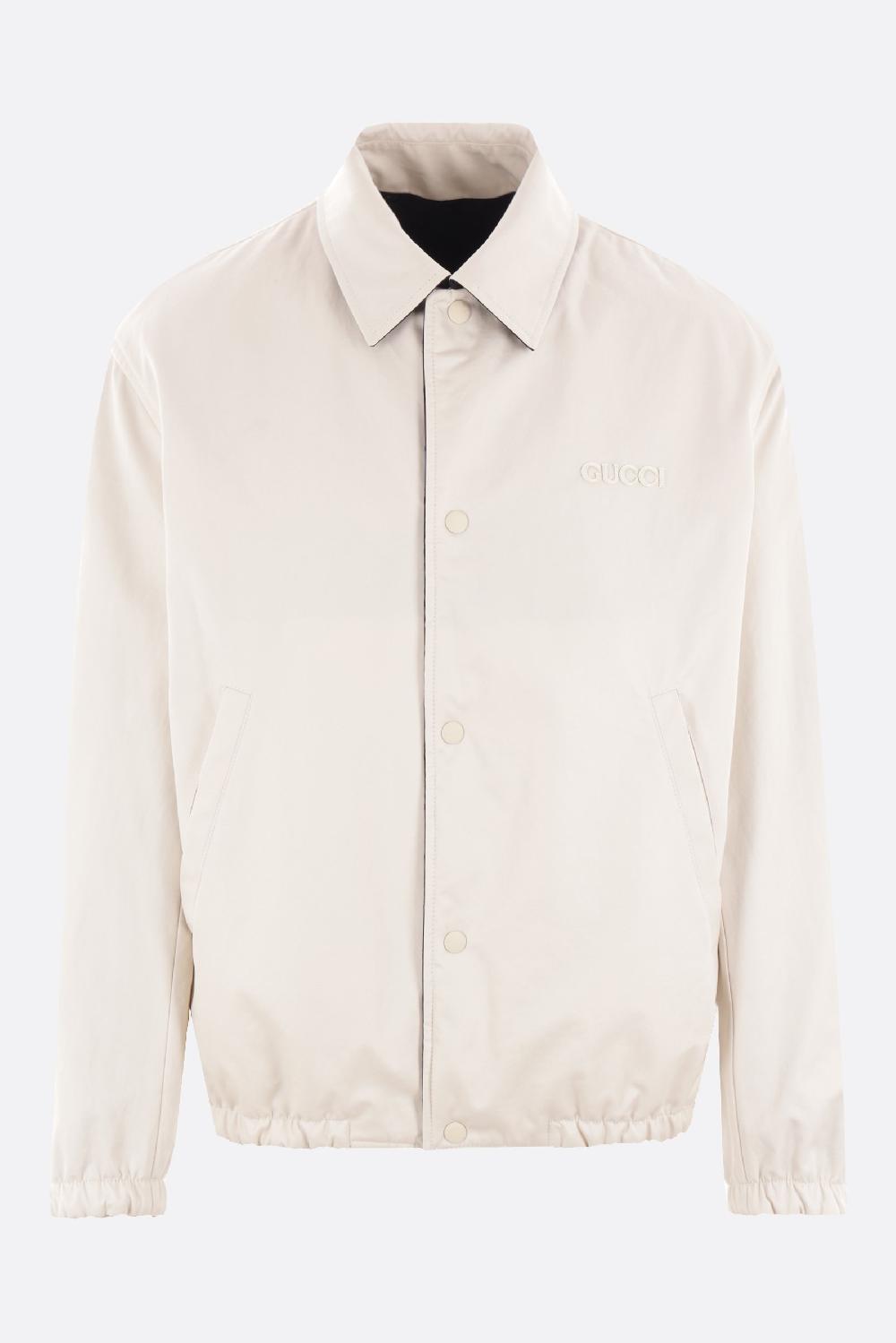 GUCCI Giubbotto Reversibile In Cotone GG Jacquard