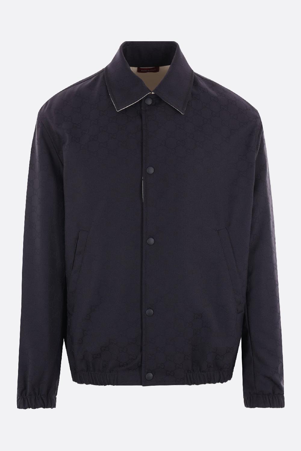 GUCCI giubbotto reversibile in cotone GG jacquard