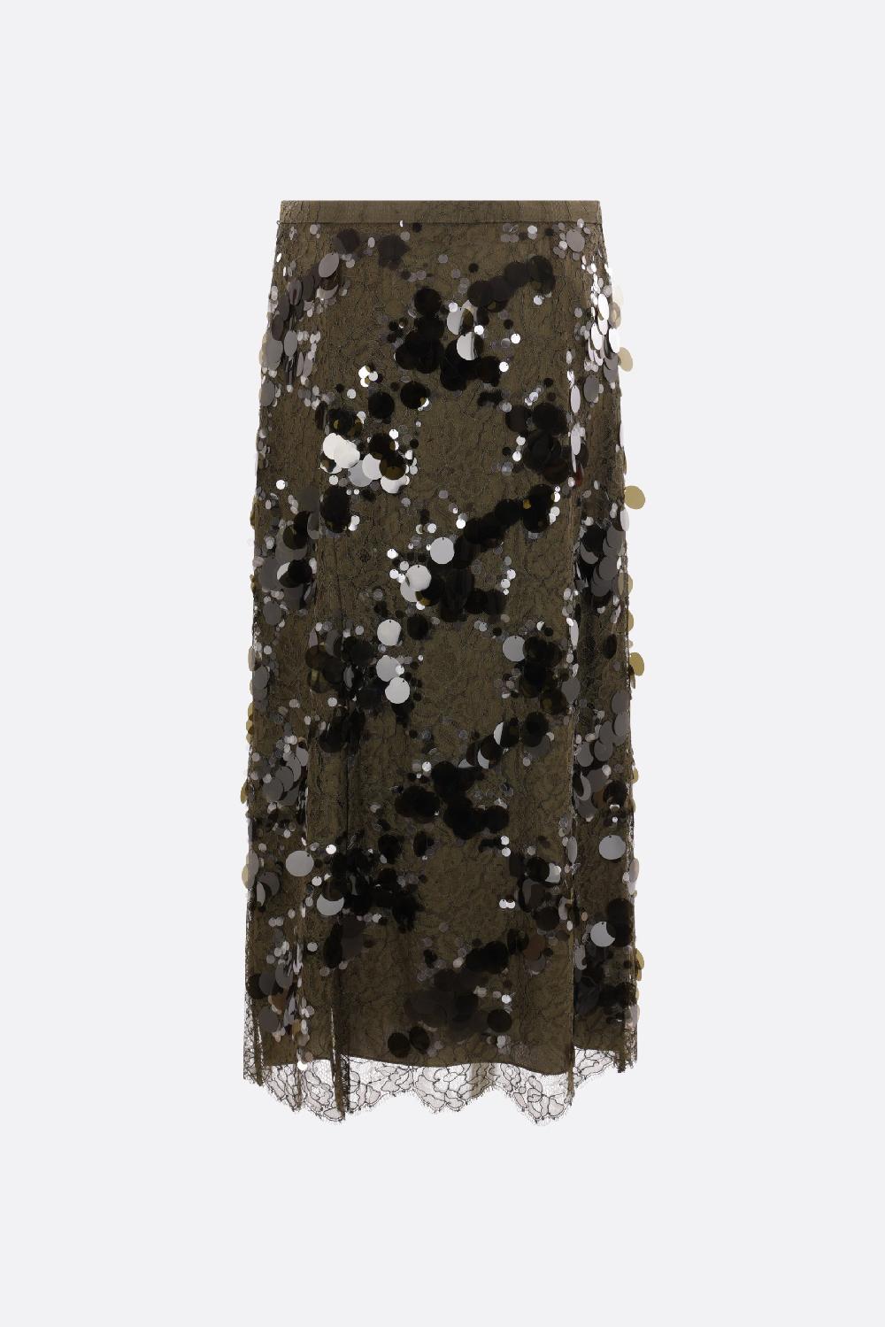 GUCCI Gonna A Tubino In Pizzo Con Paillettes