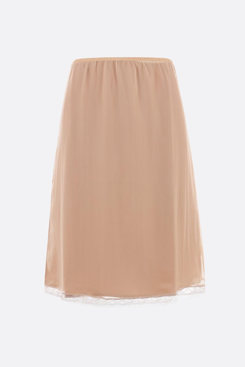 GUCCI Gonna Corta In Crepe De Chine