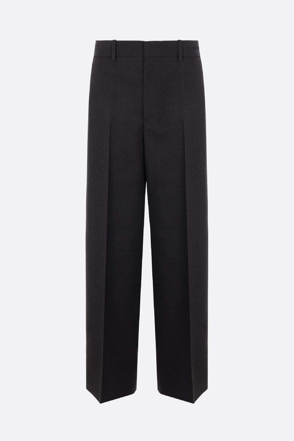 GUCCI pantalone a gamba ampia in gabardine