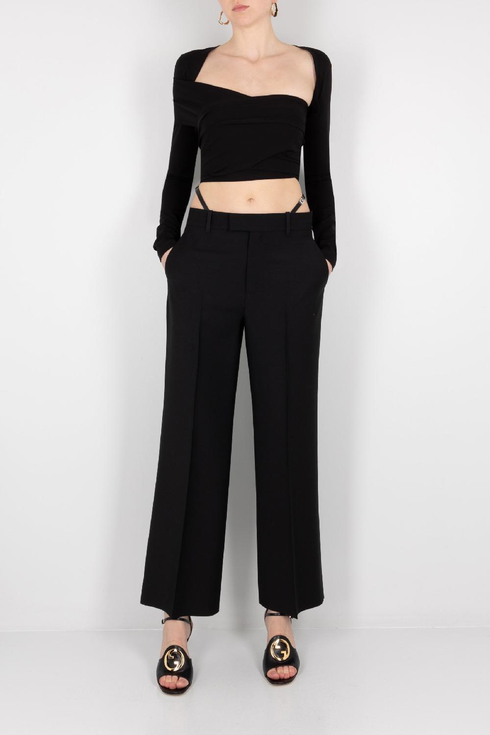 GUCCI Pantalone A Gamba Dritta In Mohair E Lana