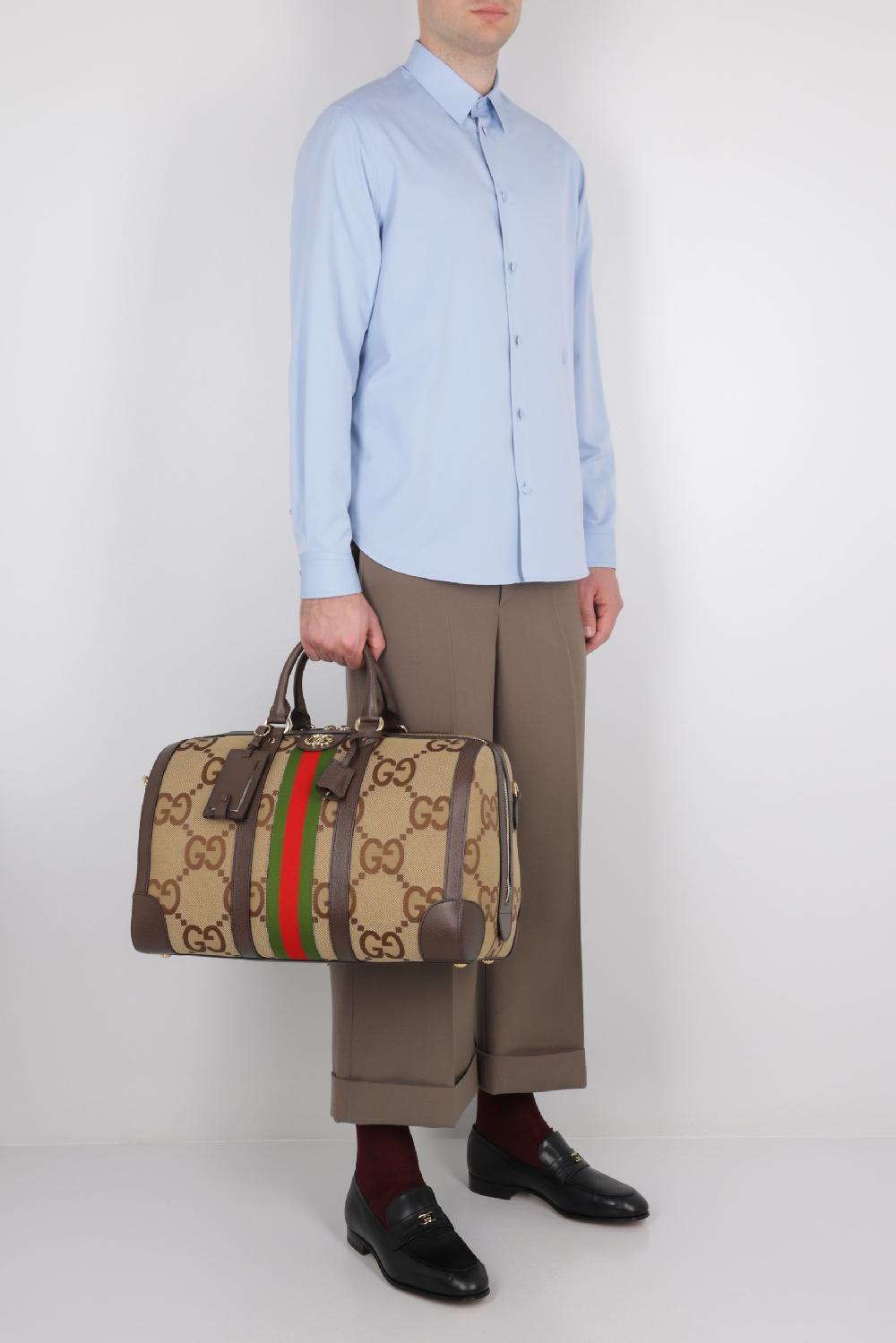 GUCCI Pantalone Cropped A Gamba Larga In Twill