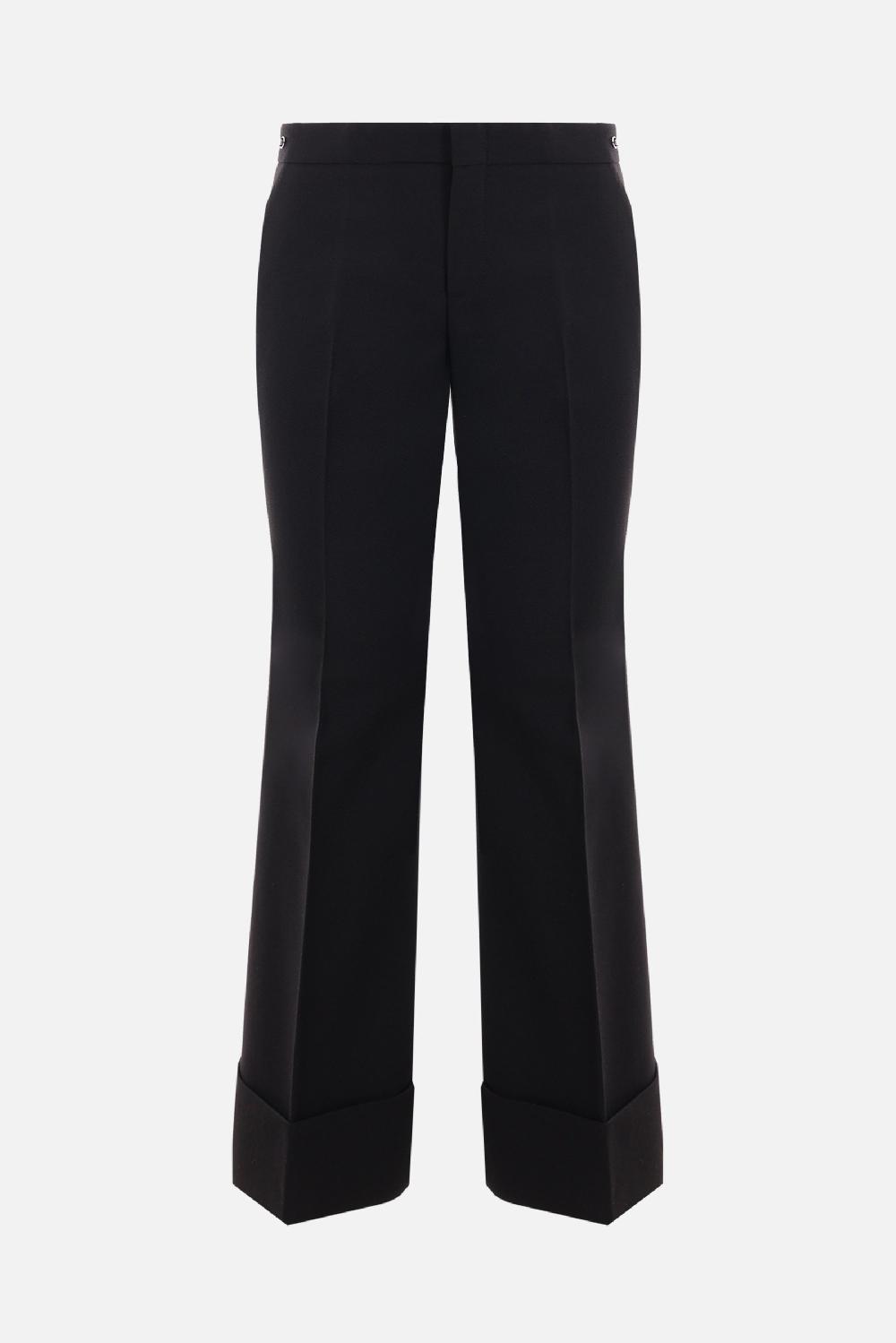 GUCCI pantalone cropped in twill di lana