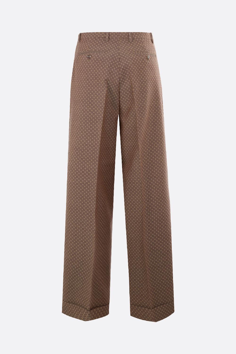 GUCCI Pantalone In Lana Damier Mini GG