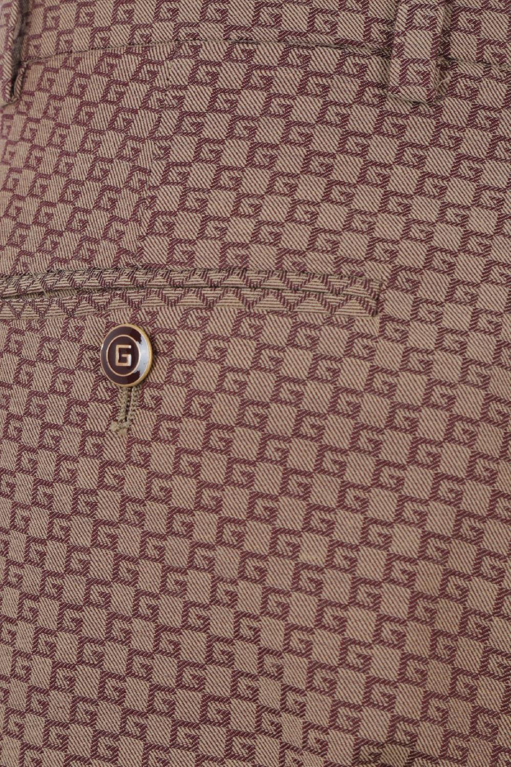 GUCCI Pantalone In Lana Damier Mini GG