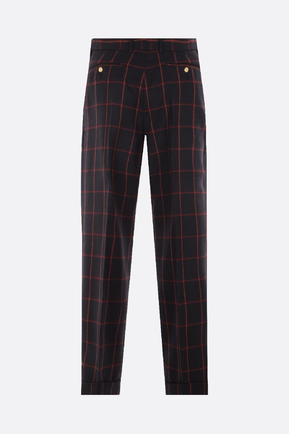 GUCCI Pantalone Regular-fit In Lana A Quadri
