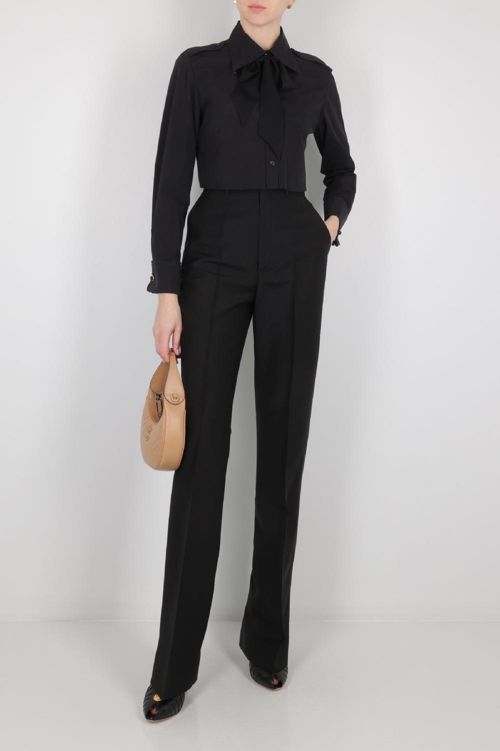 GUCCI Pantalone Straight-leg In Lana E Seta
