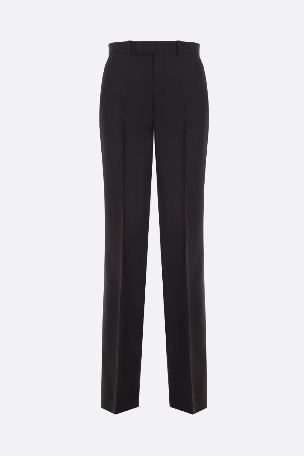 GUCCI pantalone straight-leg in lana e seta