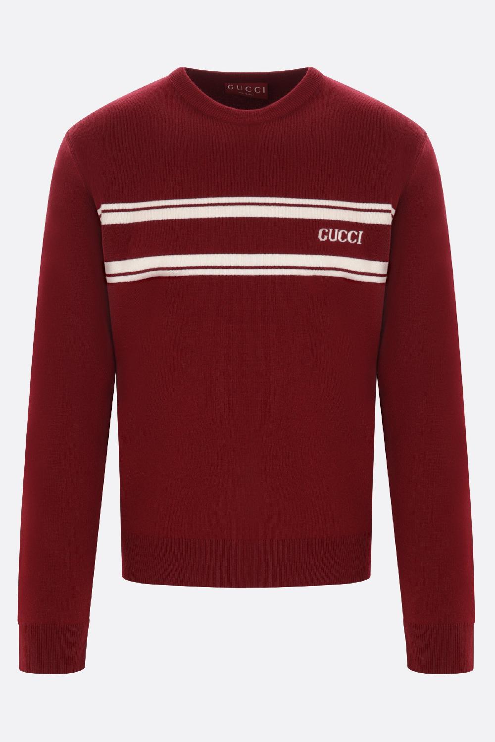 GUCCI pullover in lana e cashmere con logo