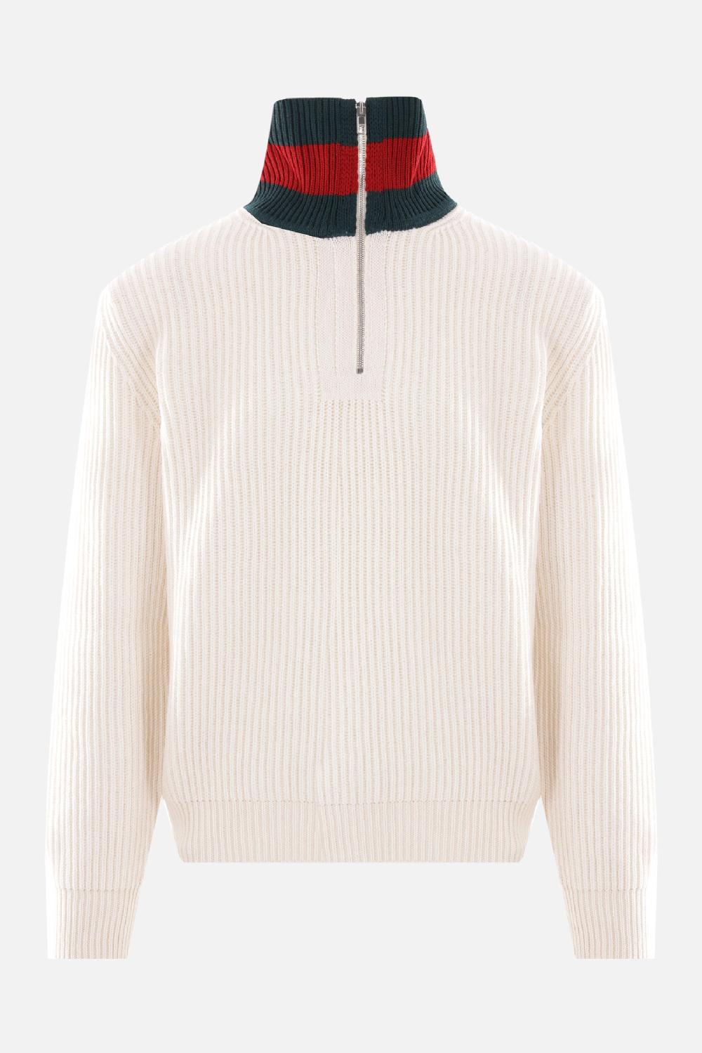 GUCCI pullover in lana motivo Web