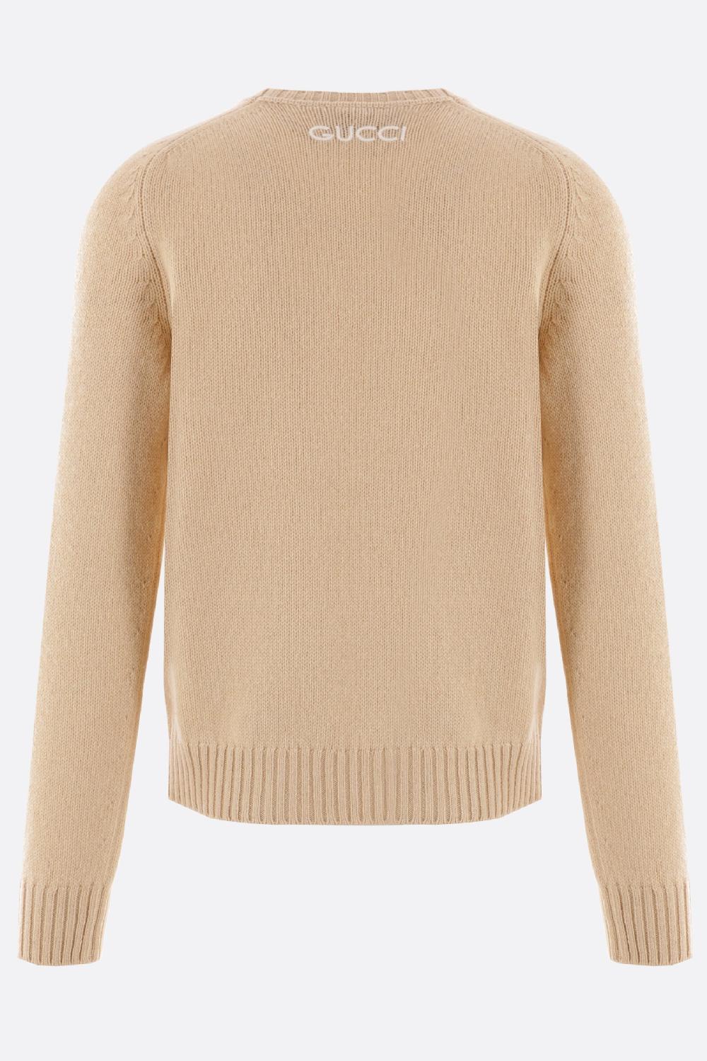 GUCCI Pullover In Lana Ricamo Logo Gucci