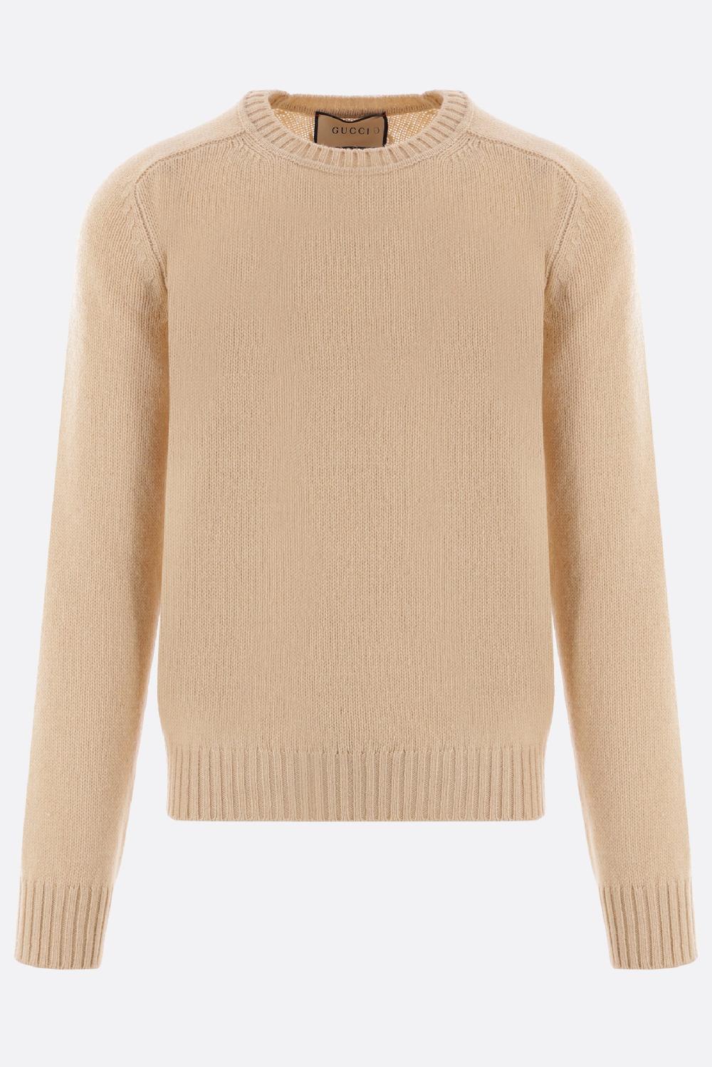 GUCCI pullover in lana ricamo logo Gucci