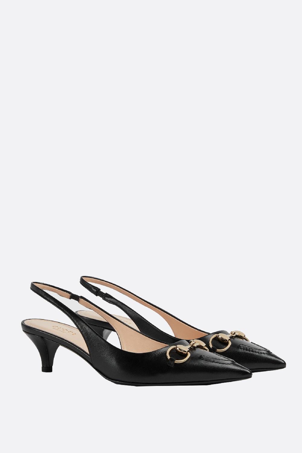 GUCCI Slingback In Pelle Liscia Con Morsetto