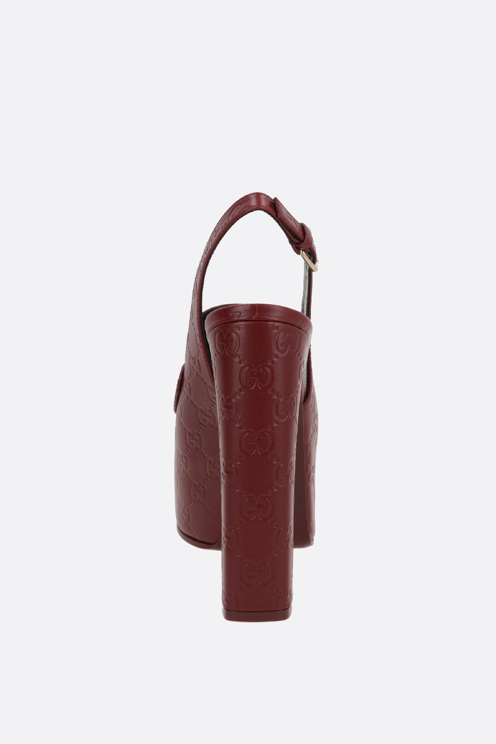 GUCCI Slingback Platform In Pelle GG