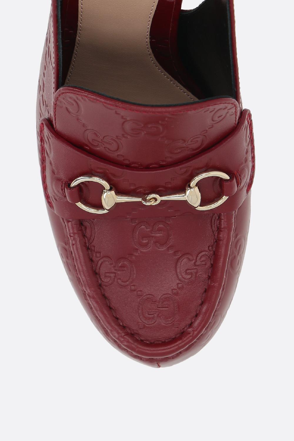 GUCCI Slingback Platform In Pelle GG