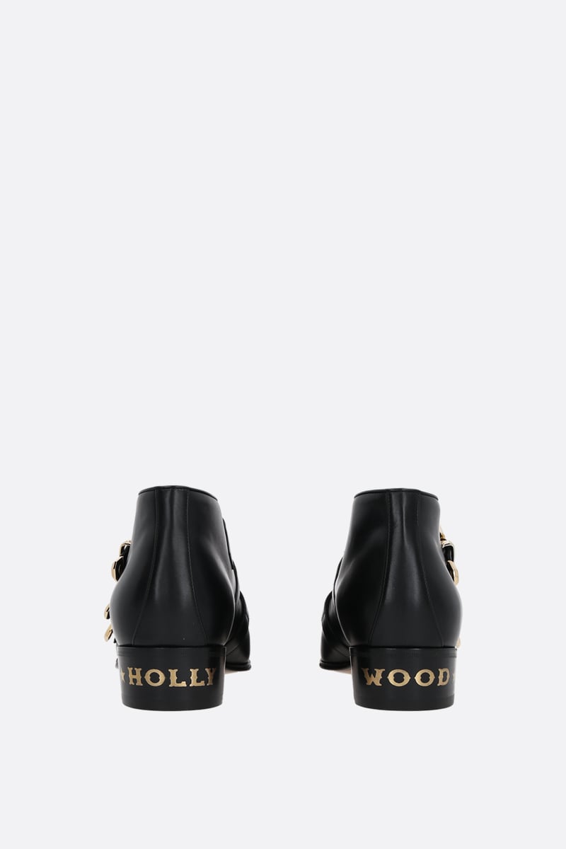 GUCCI Stivaletto In Pelle Liscia Con Fibbie