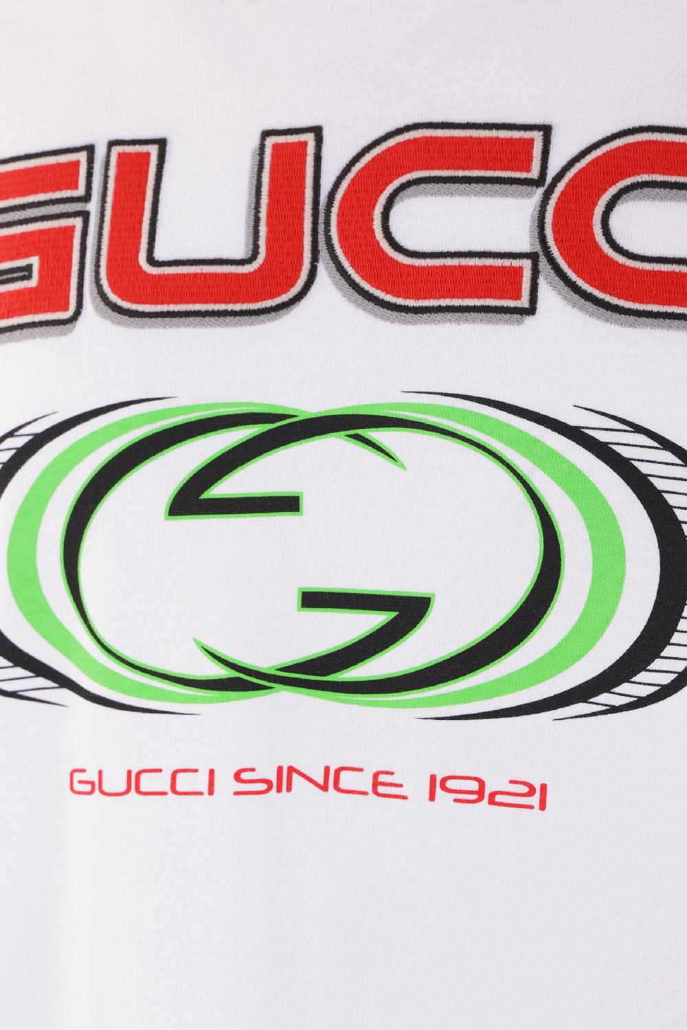 GUCCI T-shirt Oversize A Maniche Lunghe In Cotone