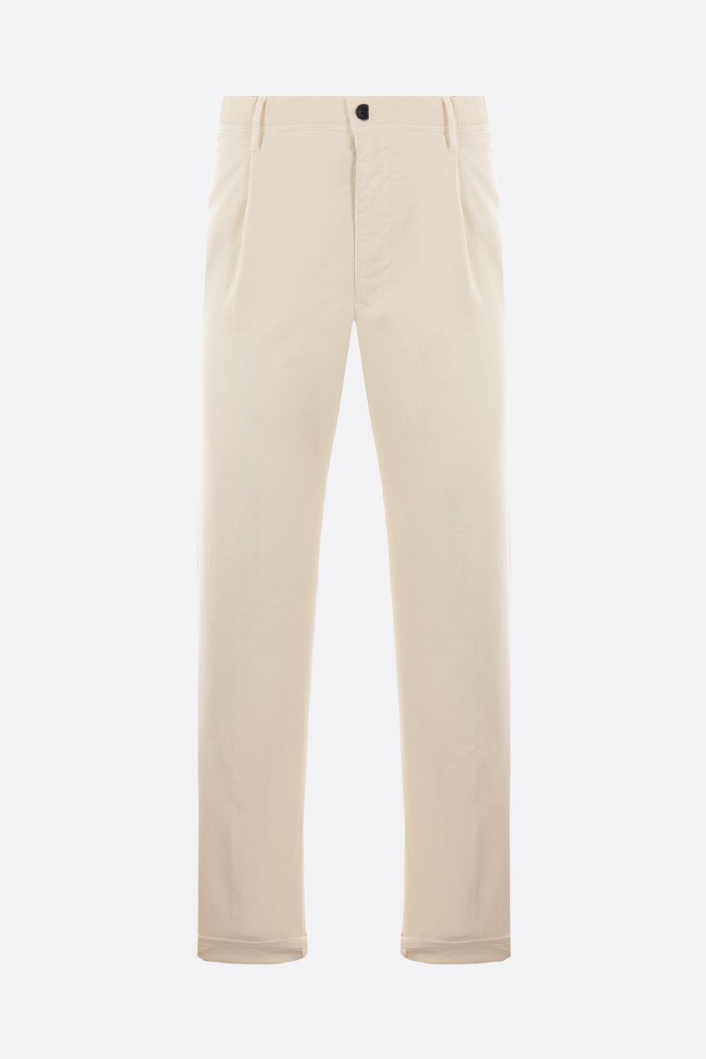 INCOTEX pantalone tapered-fit in gabardine