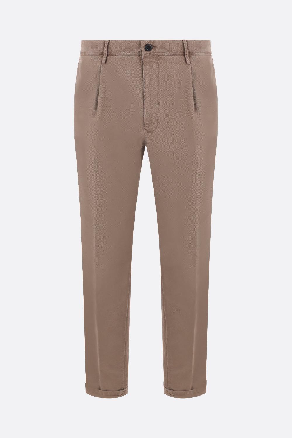 INCOTEX pantalone tapered-fit in gabardine