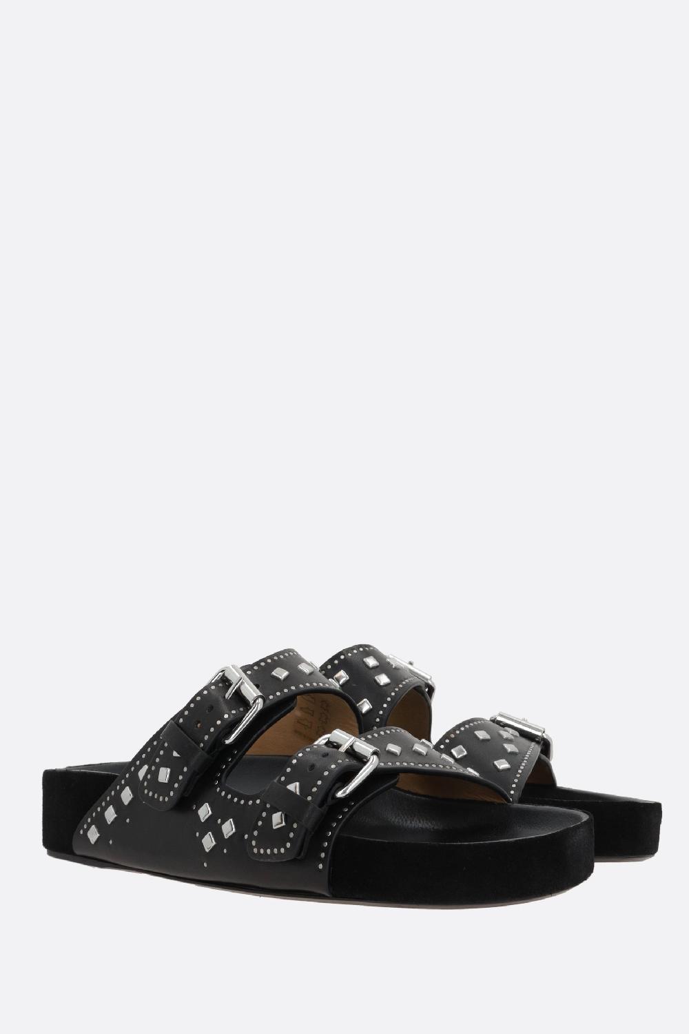 ISABEL MARANT Sandalo Flat Lennyo In Pelle Liscia