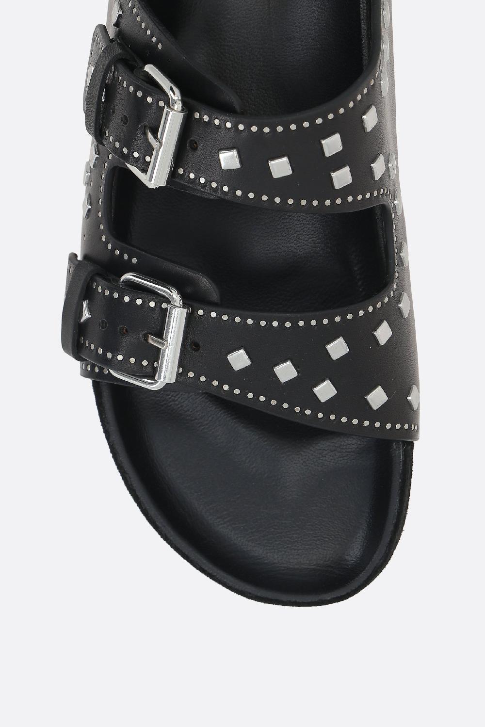 ISABEL MARANT Sandalo Flat Lennyo In Pelle Liscia