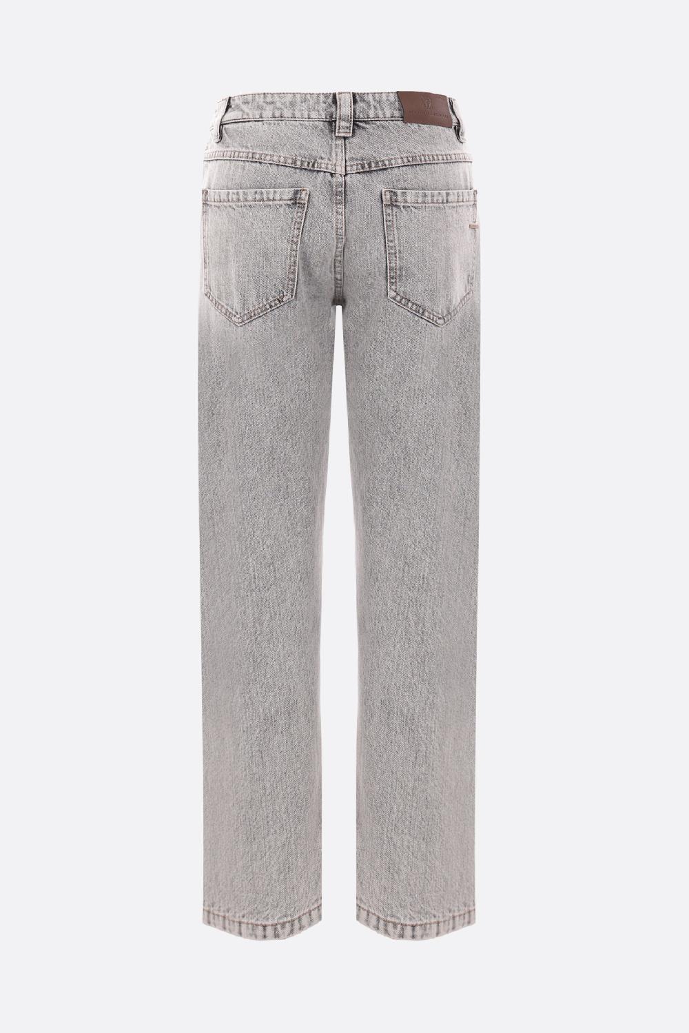 BRUNELLO CUCINELLI Jeans A Gamba Dritta In Denim Con Shiny Bartack