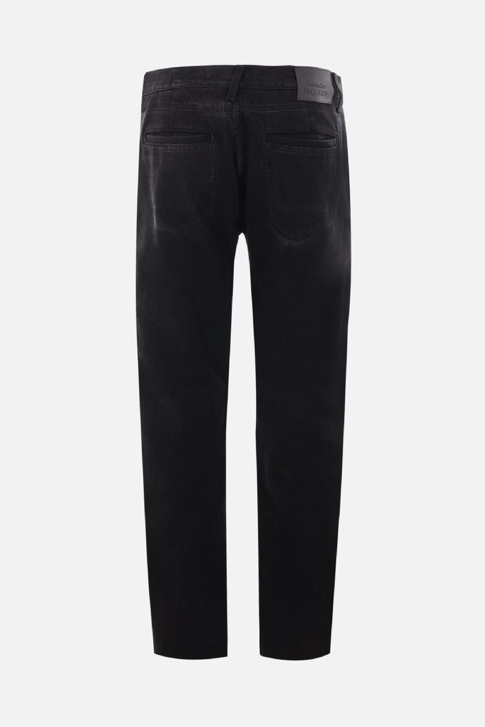 ALEXANDER McQUEEN Jeans A Gamba Dritta In Denim Ghostwash