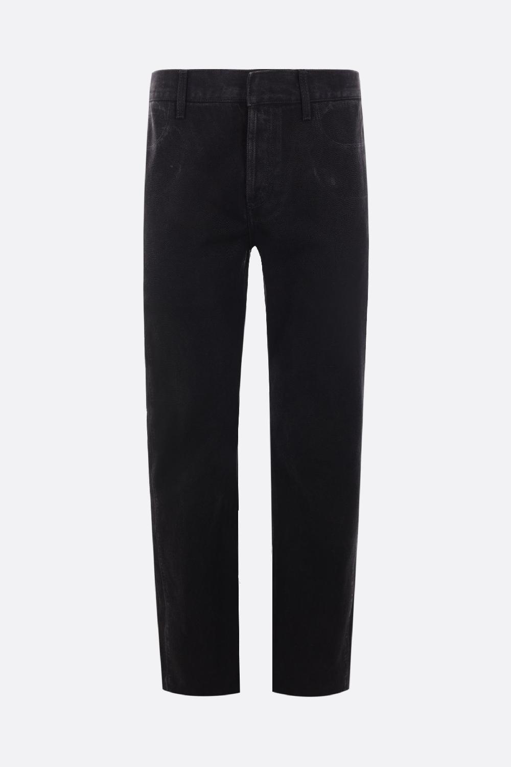 ALEXANDER McQUEEN jeans a gamba dritta in denim Ghostwash