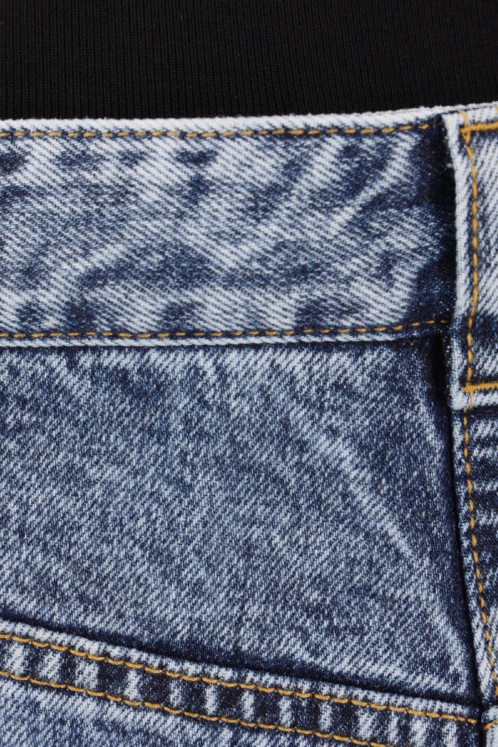 ALAIA Jeans A Gampa Ampia In Denim Con Fascia Elastica