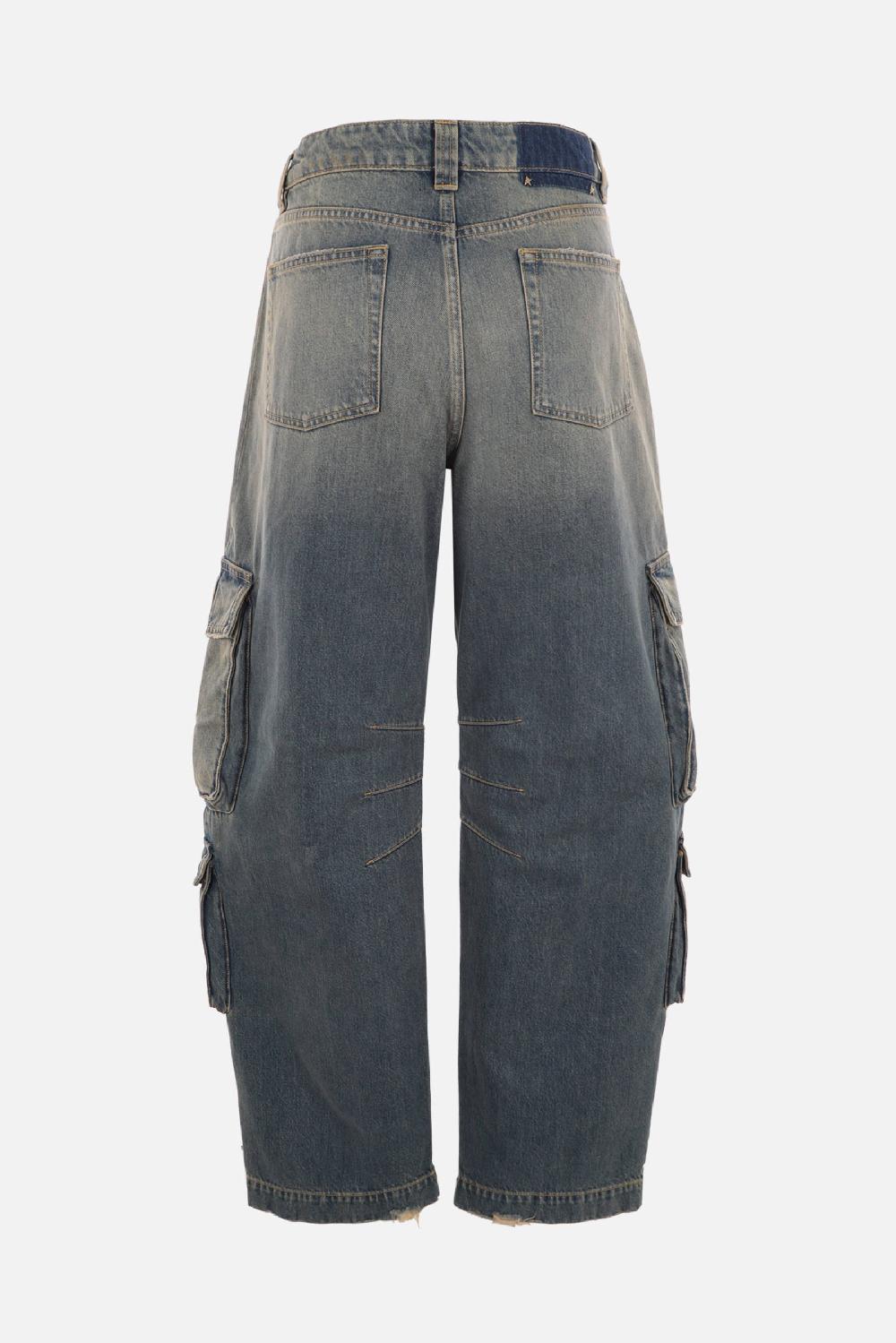GOLDEN GOOSE DELUXE BRAND Jeans Cargo A Gamba Larga In Denim