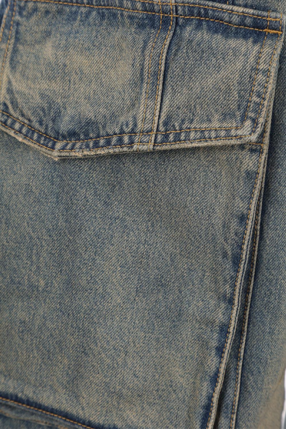 GOLDEN GOOSE DELUXE BRAND Jeans Cargo A Gamba Larga In Denim