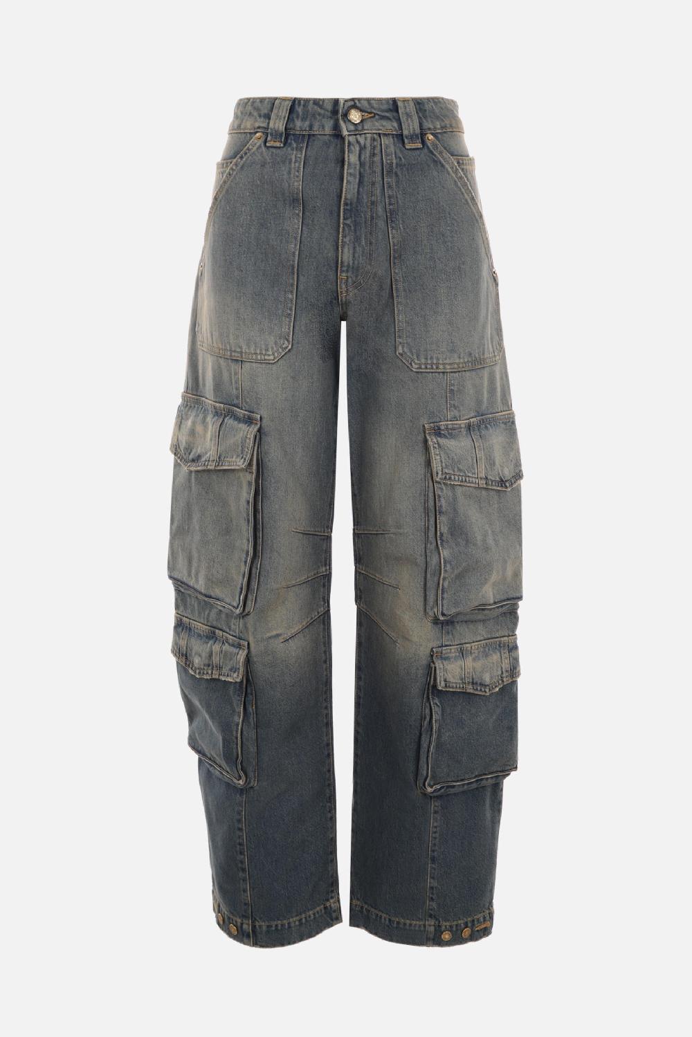 GOLDEN GOOSE DELUXE BRAND jeans cargo a gamba larga in denim