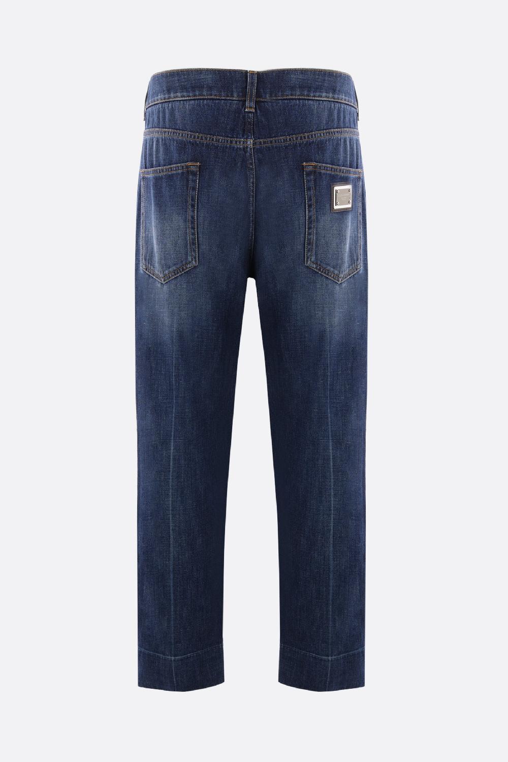 DOLCE & GABBANA Jeans Classic In Denim Con Placca Logo