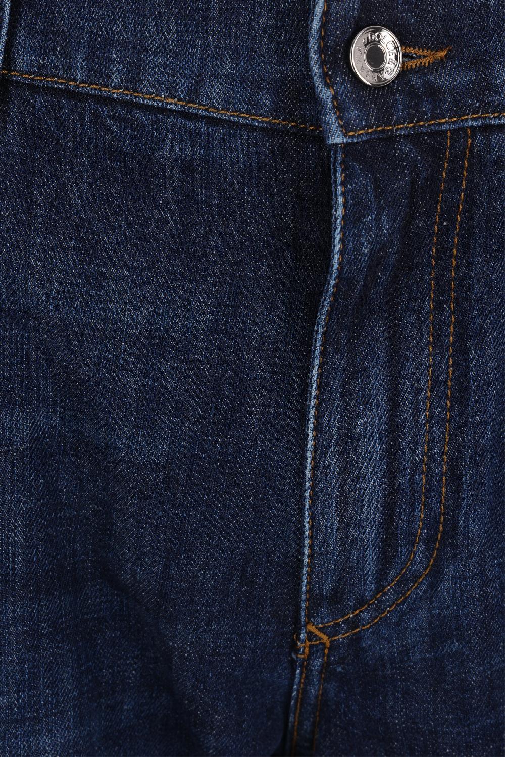 DOLCE & GABBANA Jeans Classic In Denim Con Placca Logo