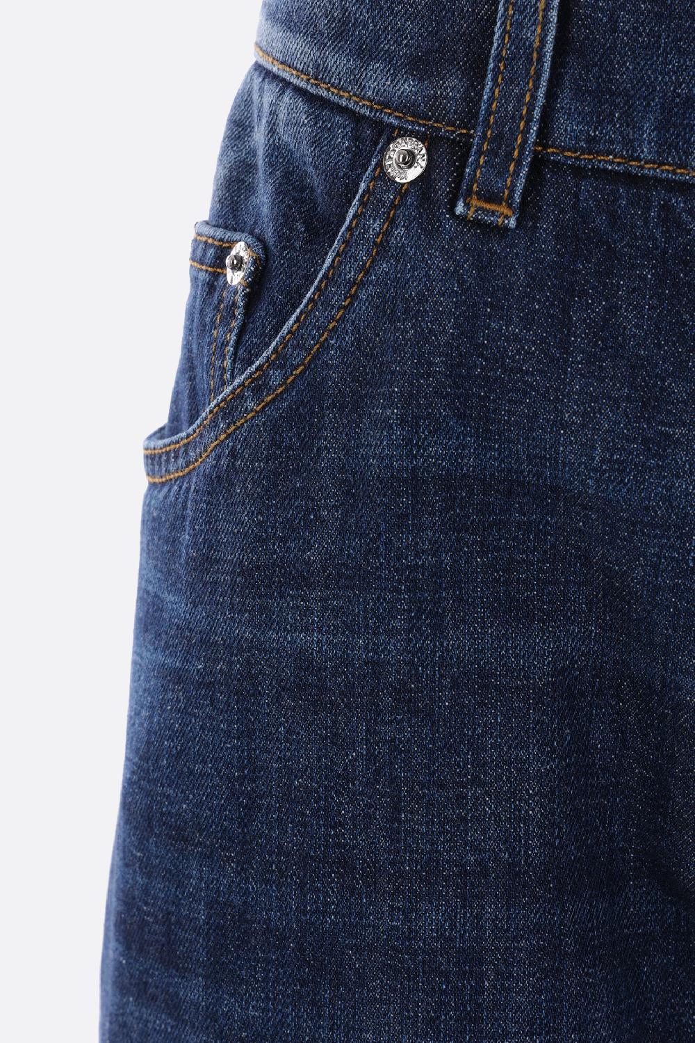 DOLCE & GABBANA Jeans Classic In Denim Con Placca Logo